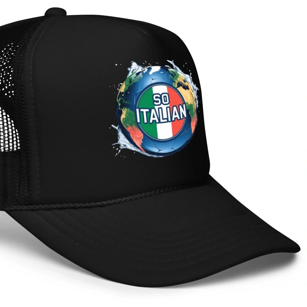 So Italian Black Trucker Hat with Colorful Logo by I’M So What Co 2025 - Picture 2 of 5